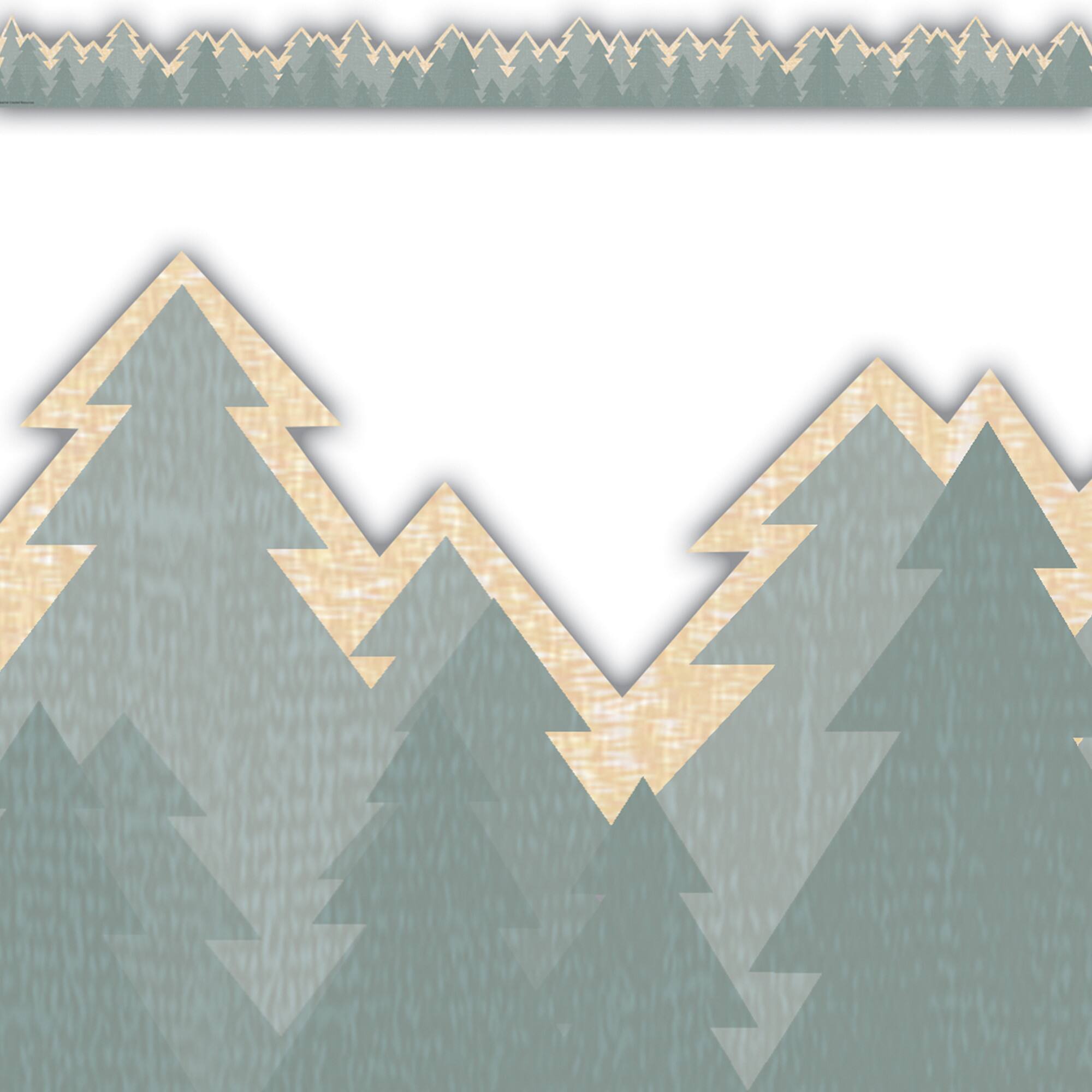 Teacher Created Resources® 2.75" x 35ft. Moving Mountains Road Trip Trees Border Trim, 6 Packs of 12